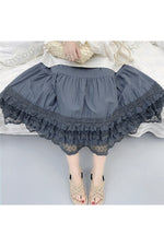 Cotton Lace Layered Skirt