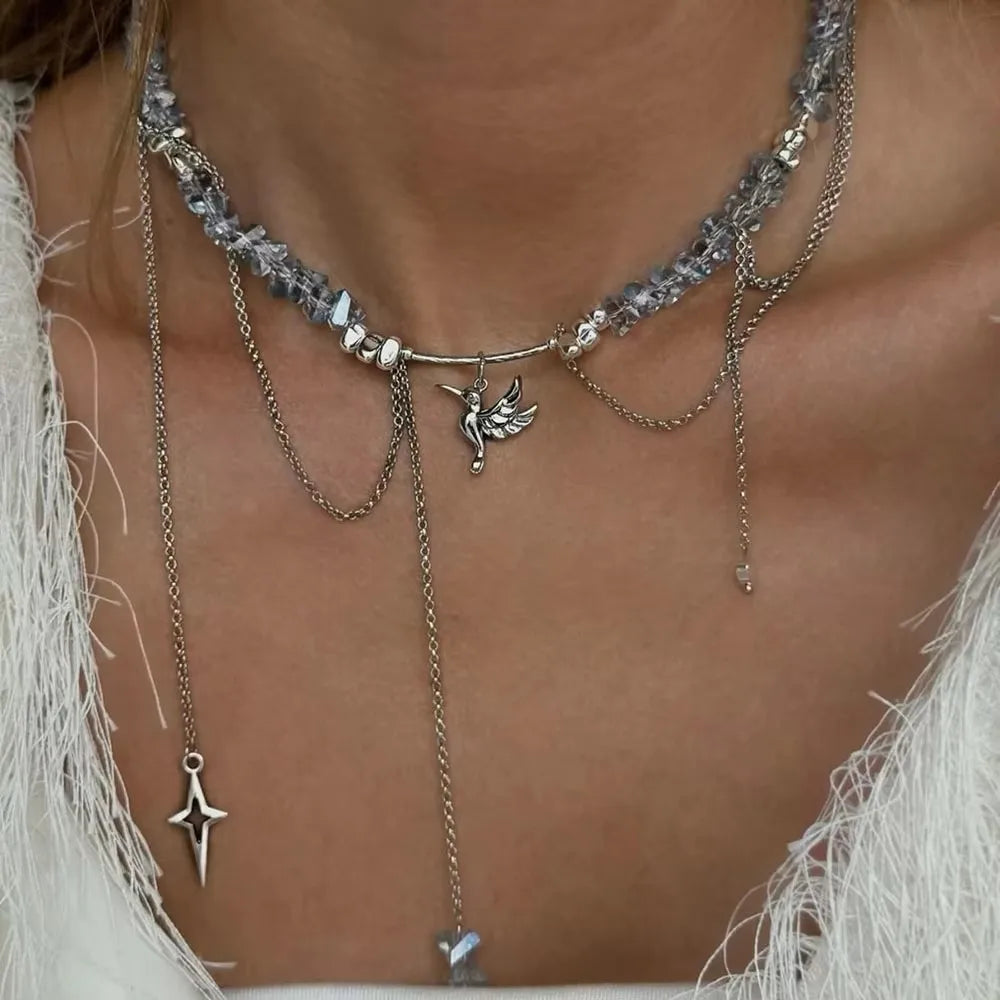 Fairycore Heart Tassel Necklace