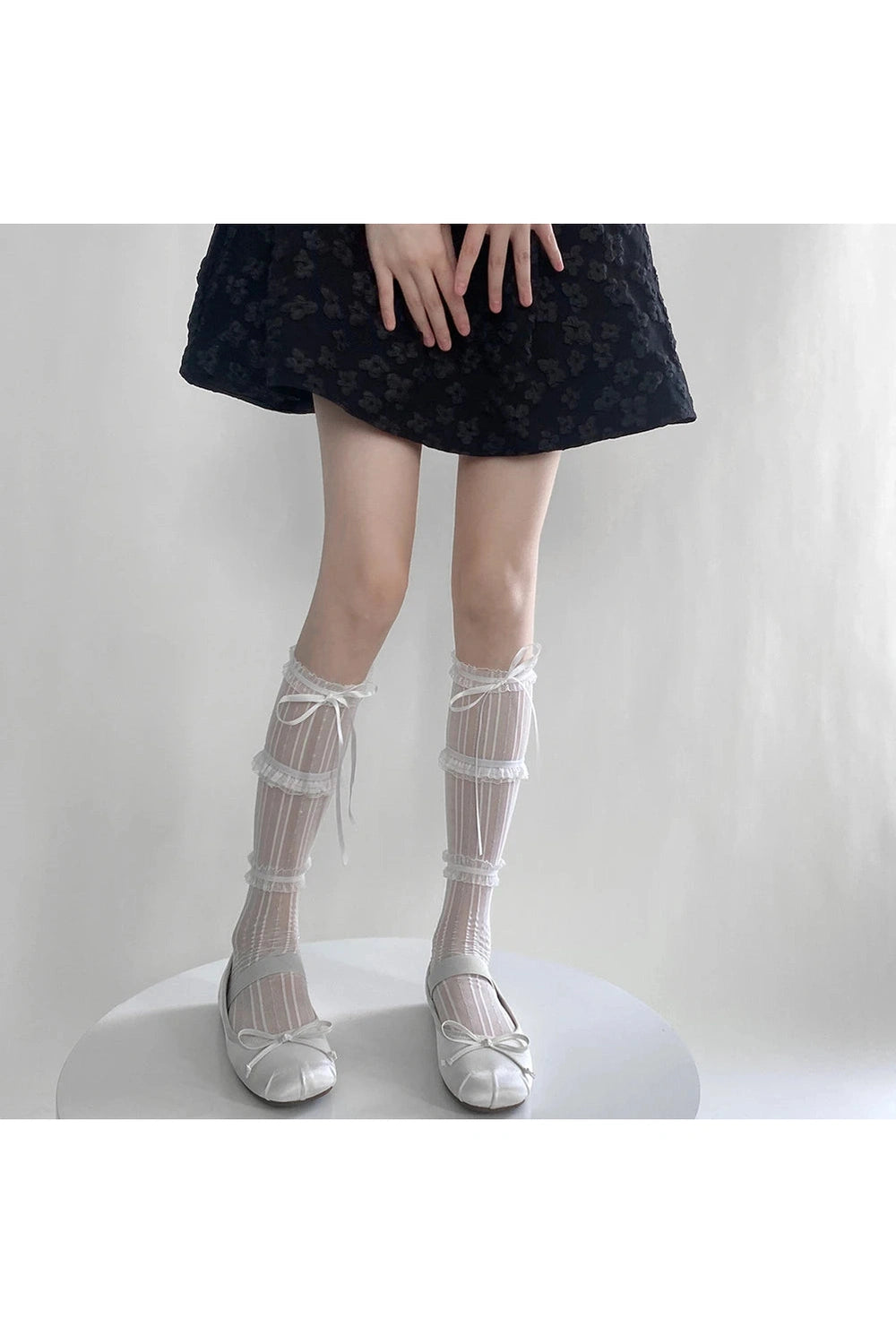 Fairycore Bow-Tied Sheer Socks