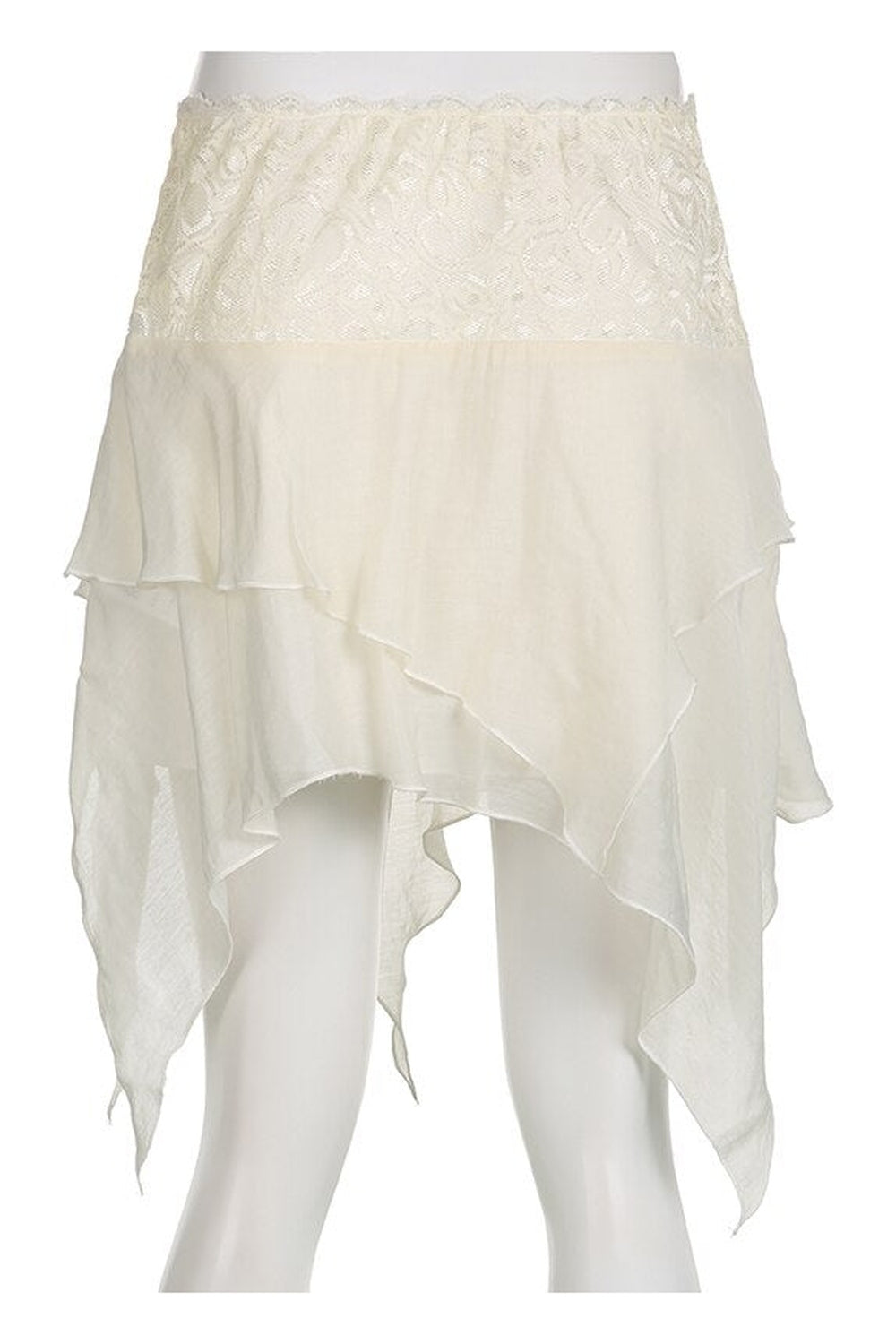 Fairycore Asymmetrical Hem Mesh Skirt