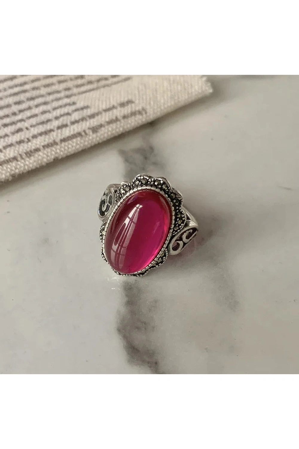 Exaggeration Garnet Stone Ring