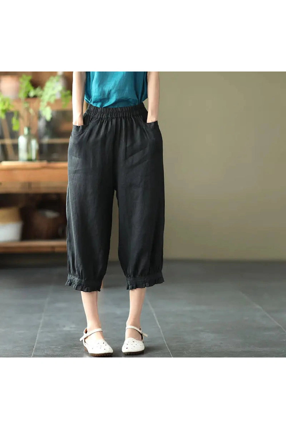 Pleated Loose Harem Pants cottagecoreclothes