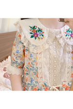 Retro Lace Collar Dress