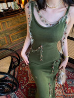 Fairycore Tattered Forest Midi Dress