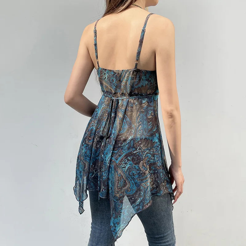 Mori Girl Paisley Handkerchief Cami Top