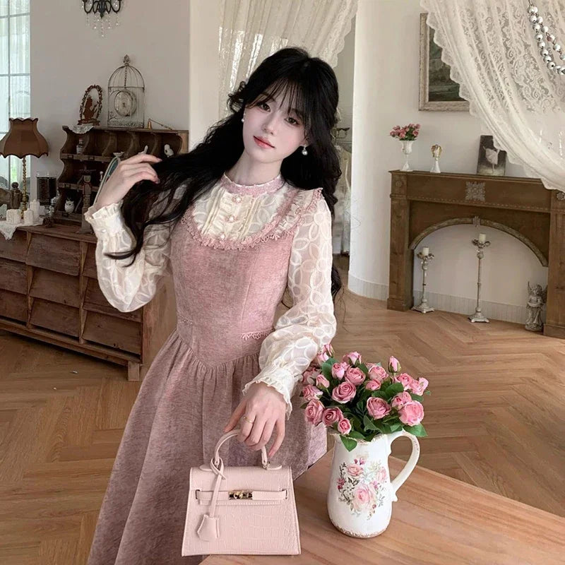 Cottagecore Rose Midi Dress