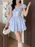 Vintage Blue Summer Mini Dress