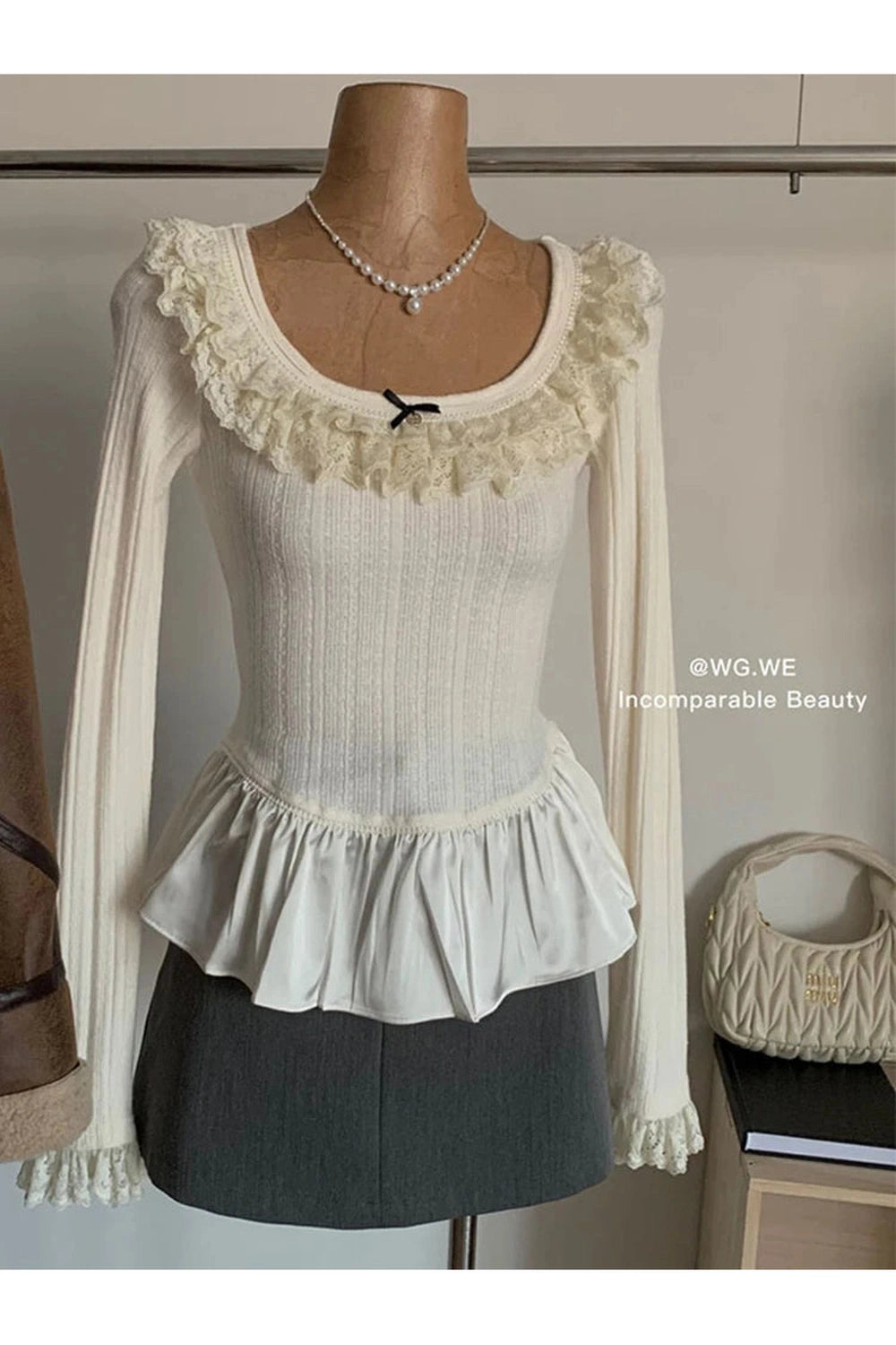 Classic Coquette Peplum Top cottagecoreclothes