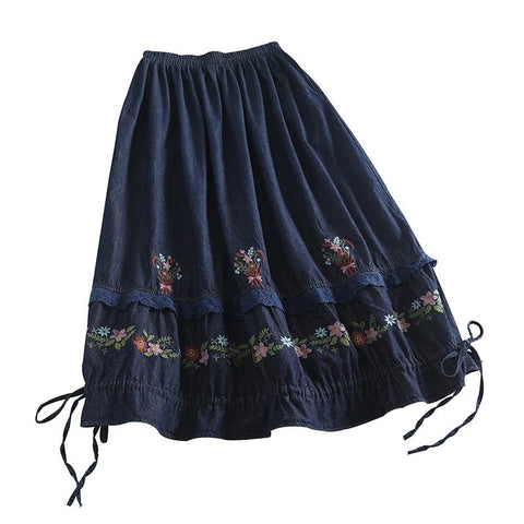 Boho Breeze Embroidered Skirts