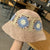 Sombrero de paja tejido a mano Seaside de Cottagecore 