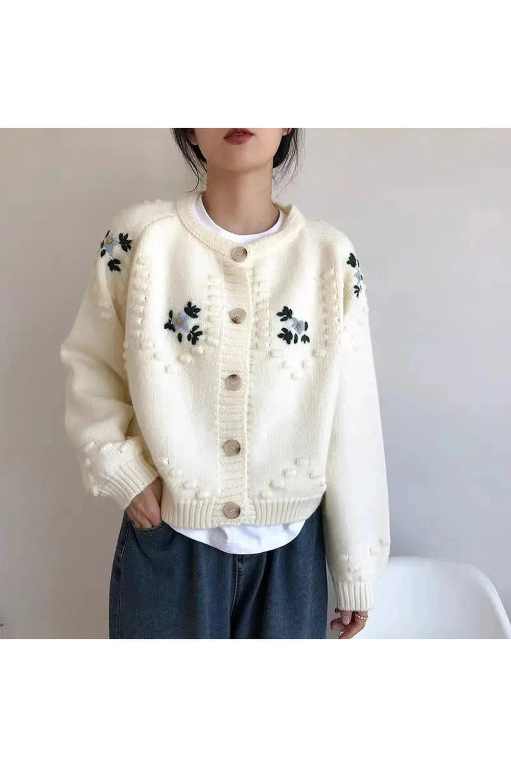 Sunlit Meadow Button-Up Fall Cardigan