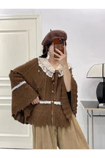 Mori Girl Knit Lace Fall Cardigan