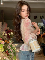 Fairycore Blossom Bell Sleeve Blouse