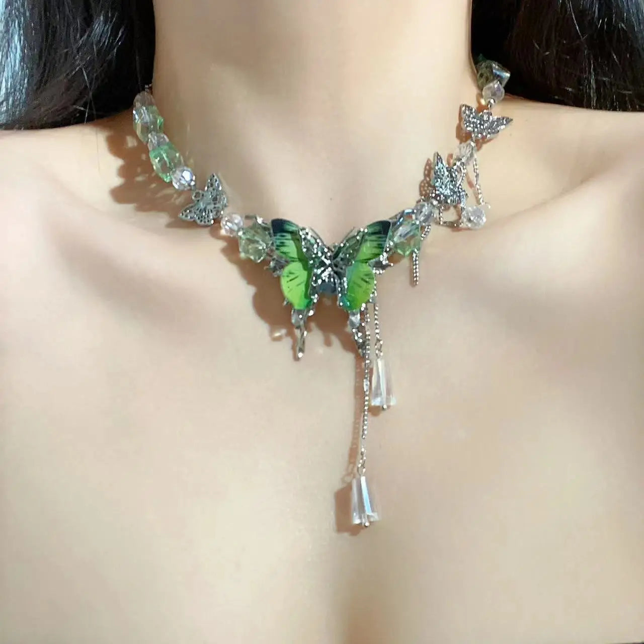 Fairycore Hollow Grove Fairy & Butterfly Necklace