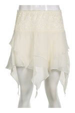 Fairycore Asymmetrical Hem Mesh Skirt