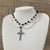 Collar en capas de rosario con cruz de Cottagecore