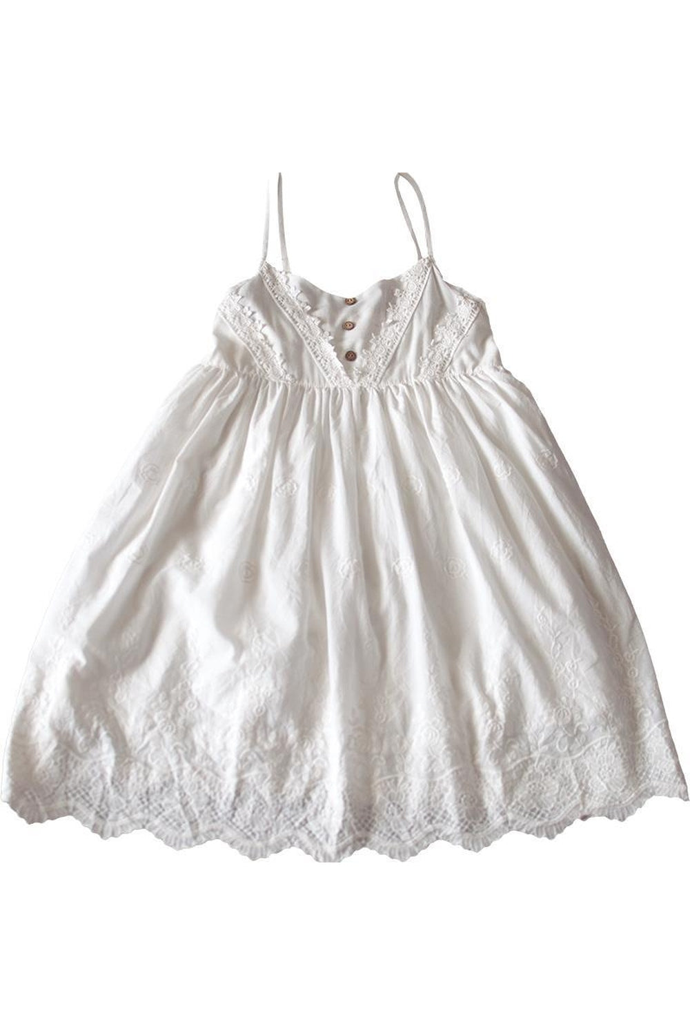 Embroidered Cotton Lace Dress cottagecoreclothes