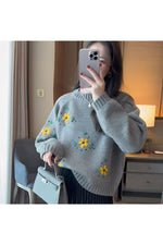 Daisy Daydream Knit Fall Sweater