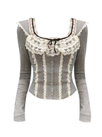 Victorian Lace Illusion Top