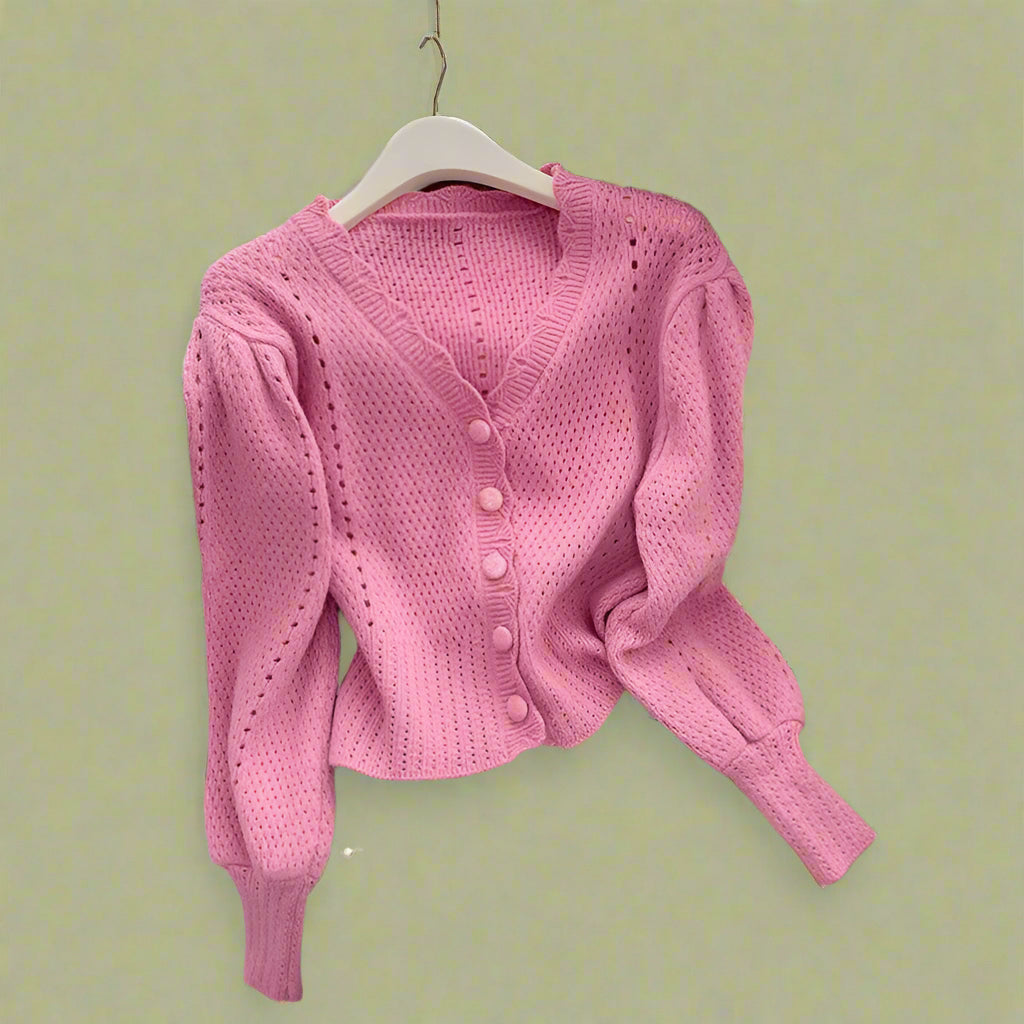Cottagecore Buttoned Knit Cardigan cottagecoreclothes