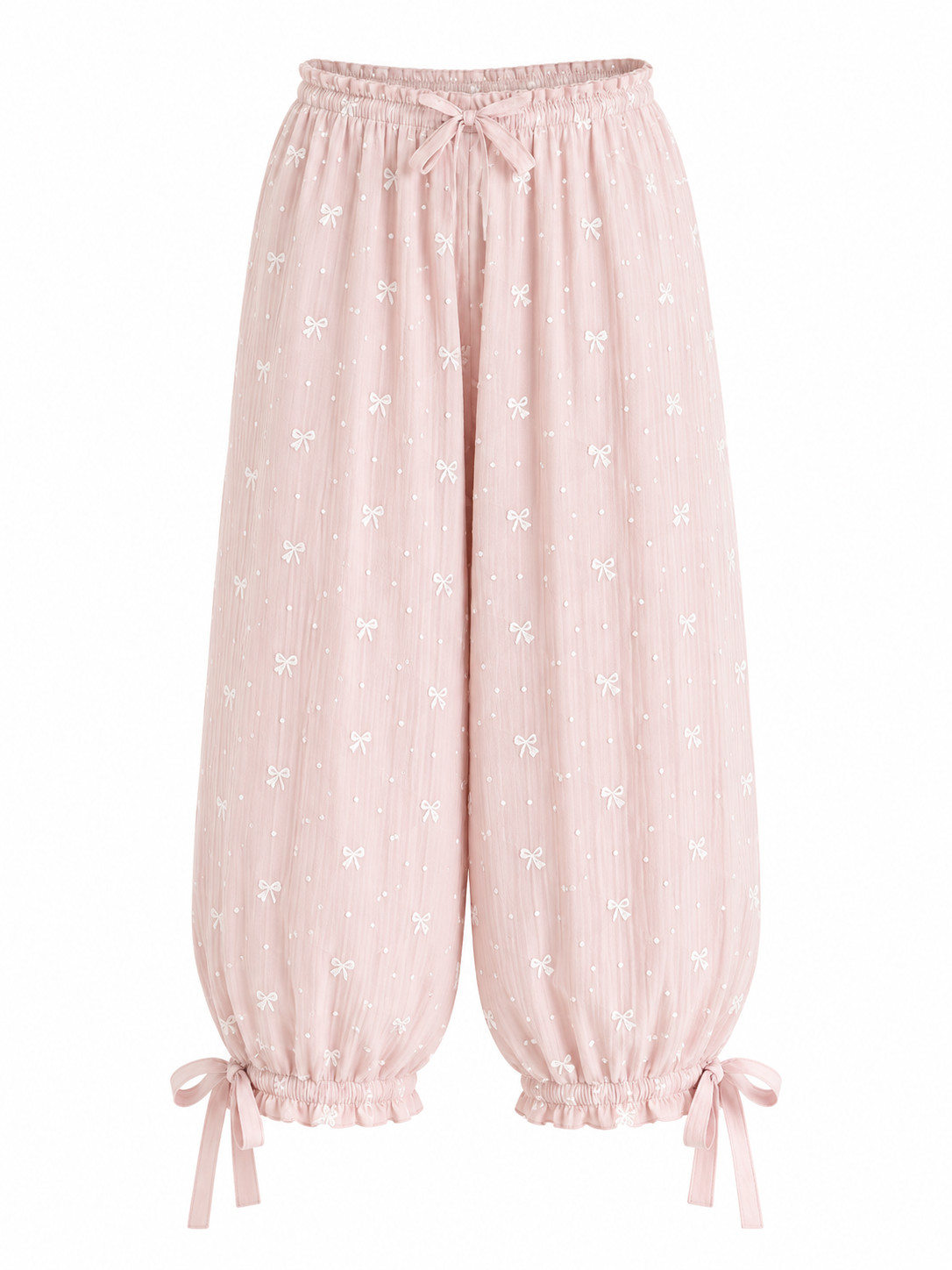 Fairycore Bloomer Bow Pants in Blush