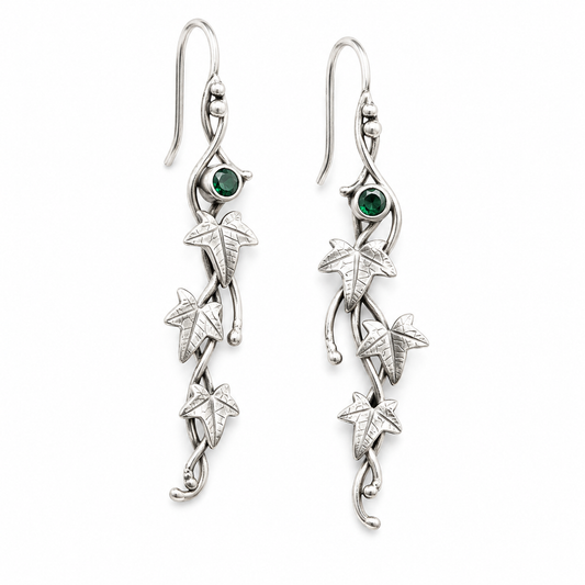 Fairycore Ivy Vine Crystal Drop Earring