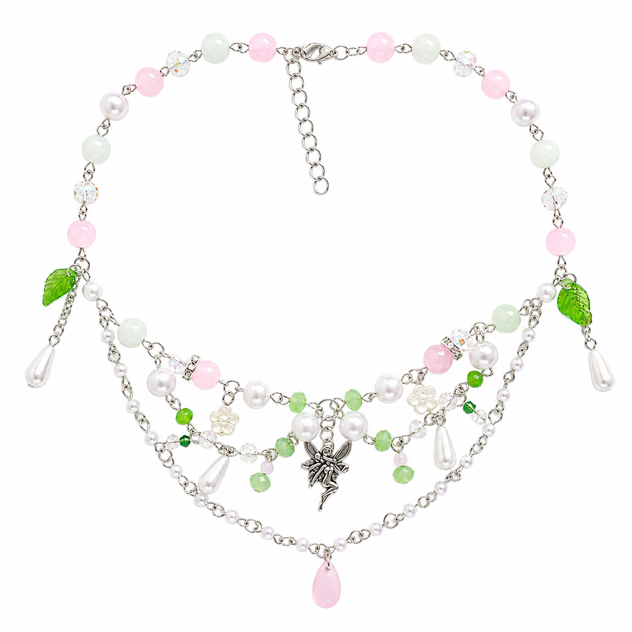 Fairycore Garden Spirit Layered Charm Necklace