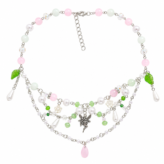 Fairycore Garden Spirit Layered Charm Necklace