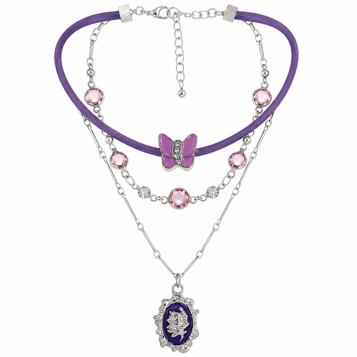 Y2K Fairycore Butterfly Layered Necklace