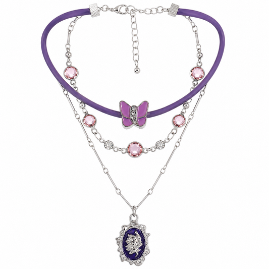 Y2K Fairycore Butterfly Layered Necklace