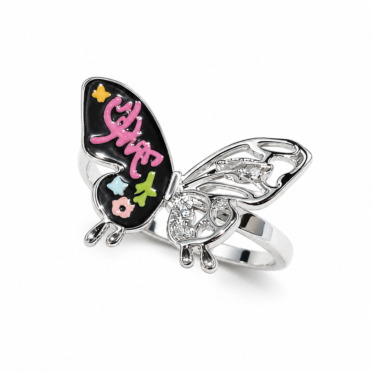 Fairycore Opal Wing Butterfly Ring