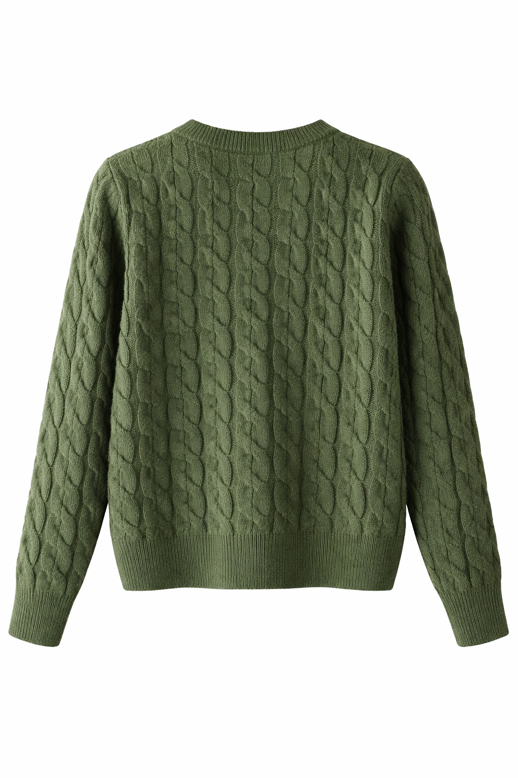 Goblincore Mossy Cable-Knit Button Cardigan