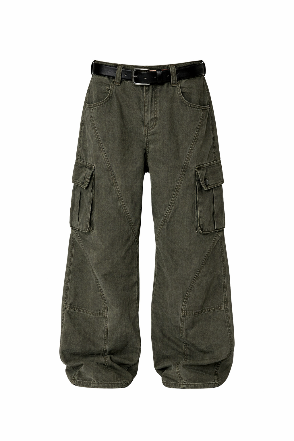 Goblincore Washed Cargo Denim — Overgrown & Wide