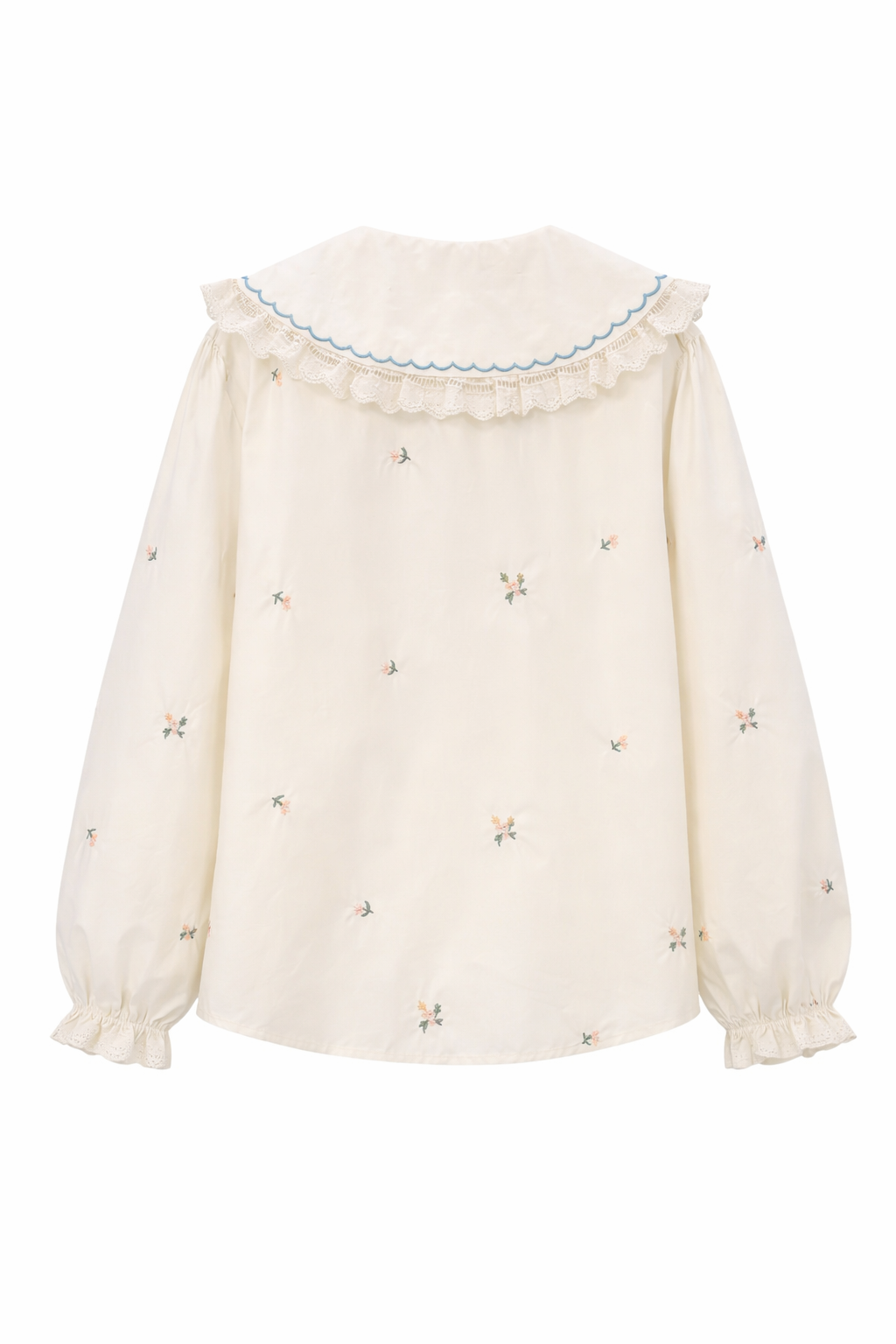 Mori Girl Meadow Bunny Embroidered Blouse