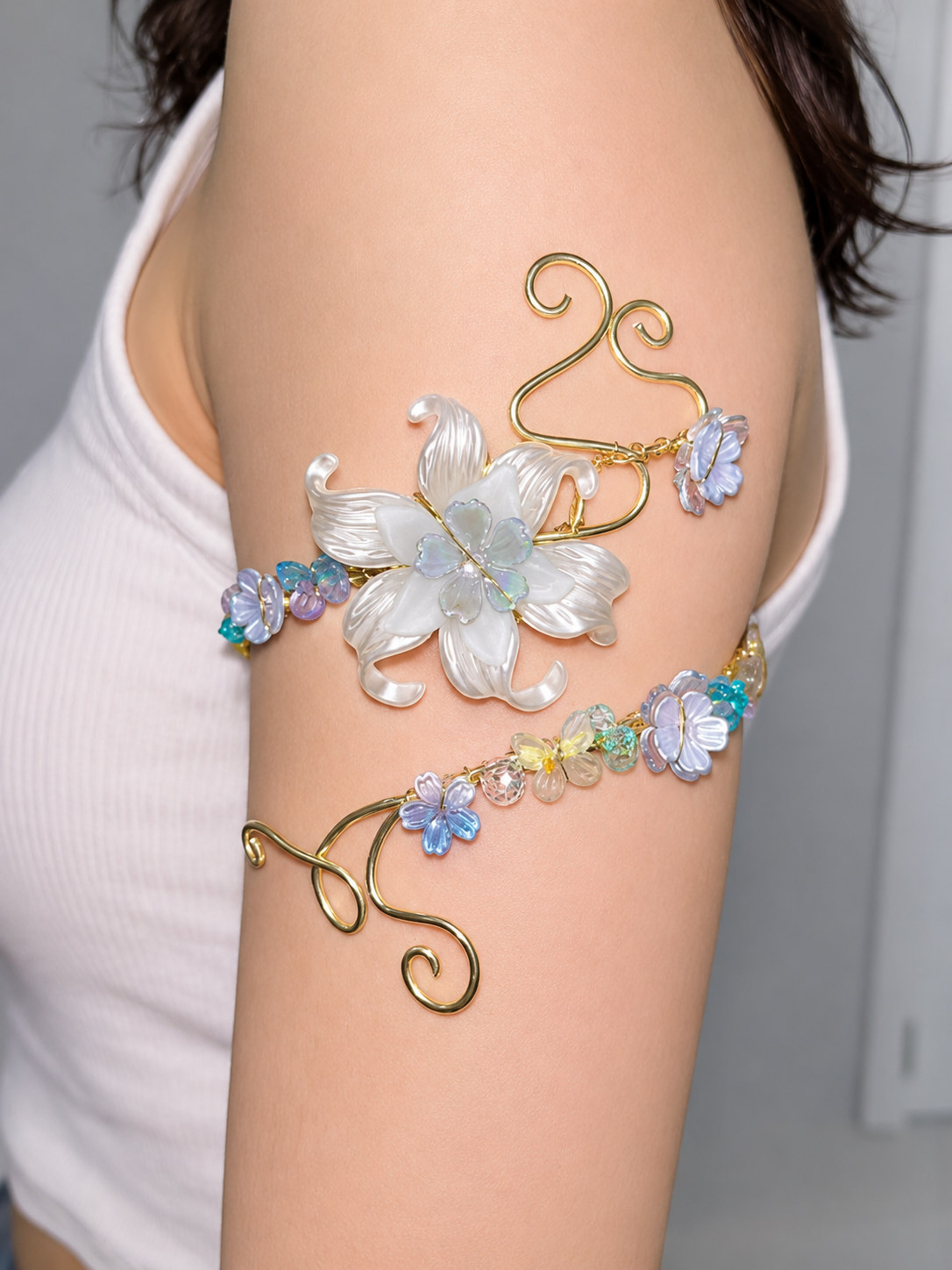Fairycore Blooming Reverie Floral Armband Outfit