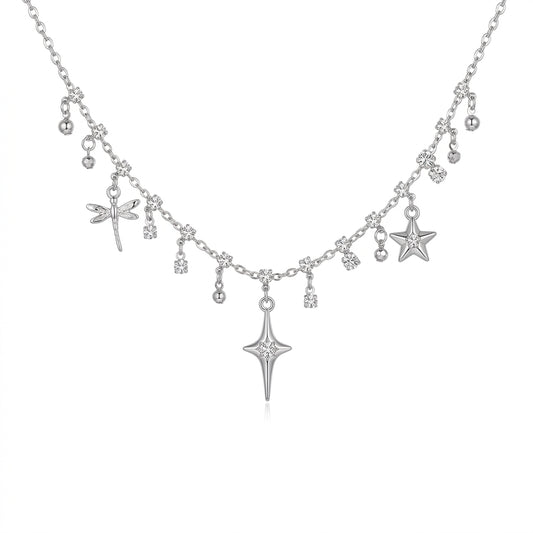 Ethereal Crystal Tassel Necklace
