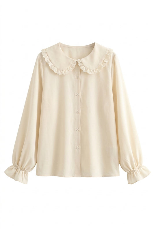 Ethereal Pan Collar Blouse