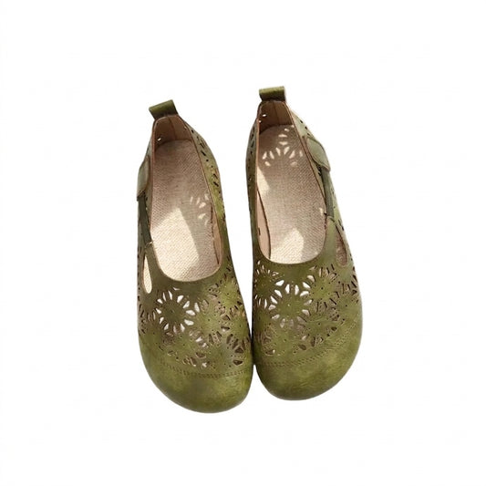 Mori Girl Garden Cutwork Flat Shoe