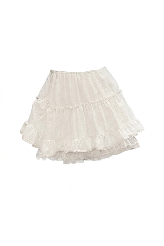 Fairycore Mini Skirt in Ivory