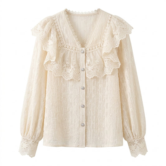 Cottagecore Ruffle Blouse