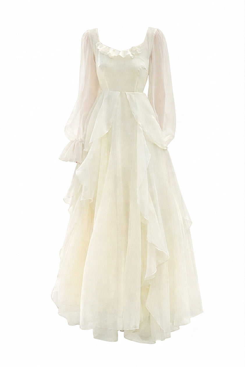 Ethereal Ruffle Maxi Dress