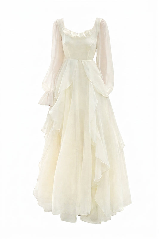 Ethereal Ruffle Maxi Dress
