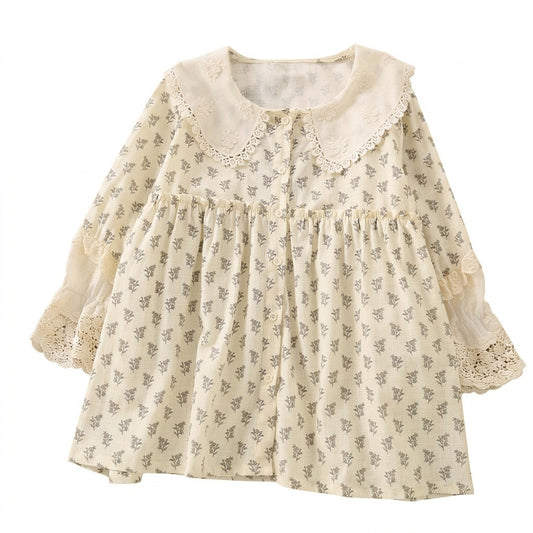 Mori Girl Lace Cuff Babydoll Blouse