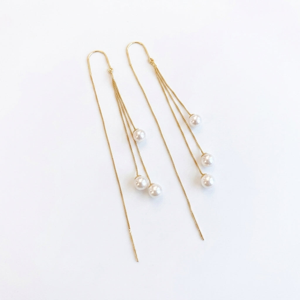 Ethereal Cascade Threader Earring