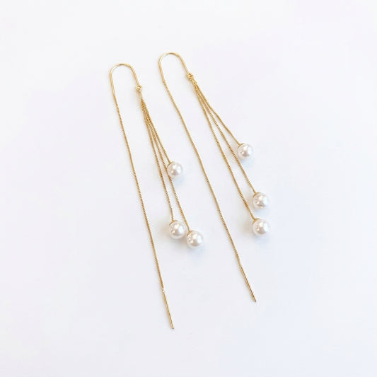 Ethereal Cascade Threader Earring