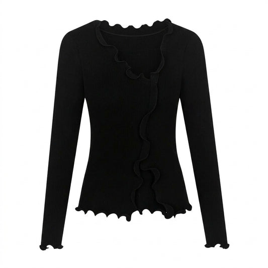 Soft Wave Rüschen-Cardigan