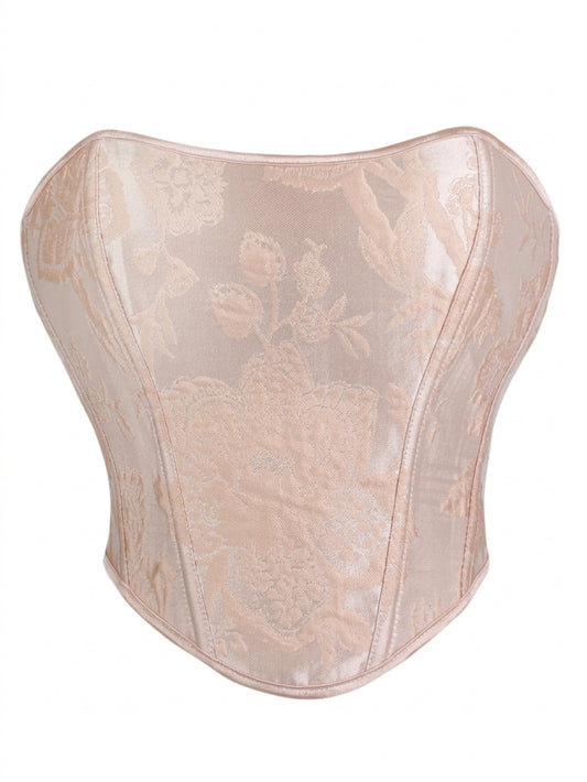 Vintage Aesthetic Strapless Corset Top