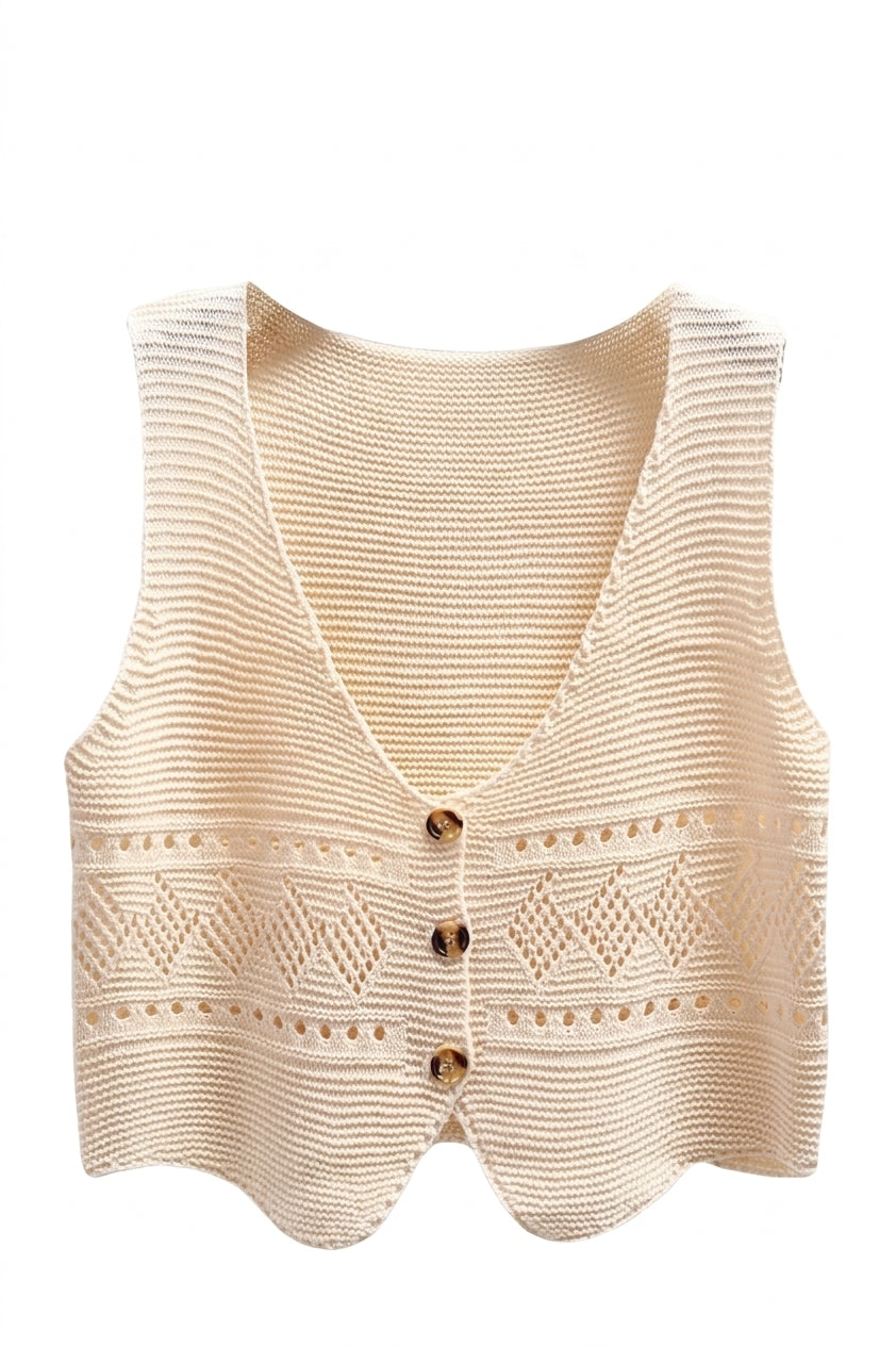 Cottagecore Button Vest