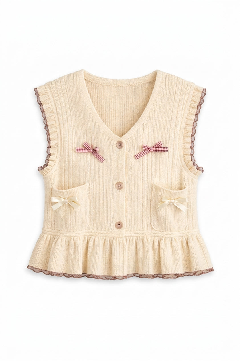 Cottagecore Peplum Vest
