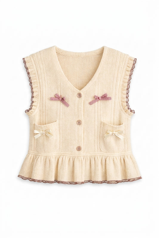 Cottagecore Peplum Vest